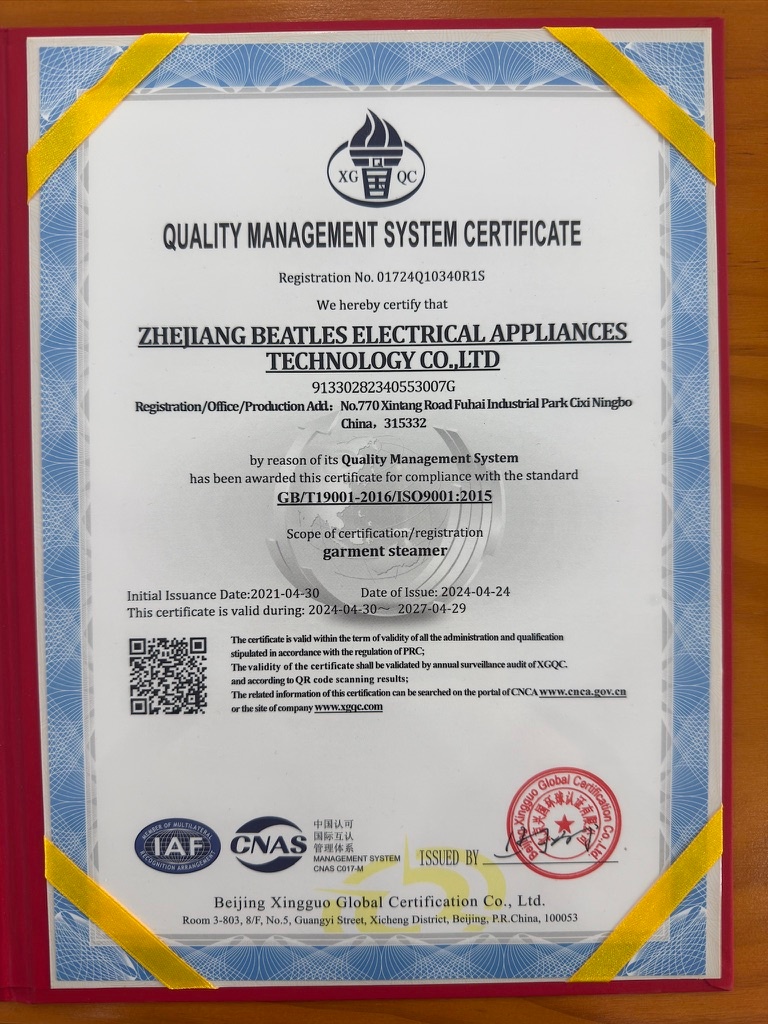 ISO 9001 Certificate
